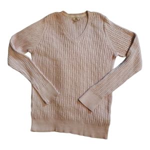 Sonoma life and style pink cable knit sweater womens large